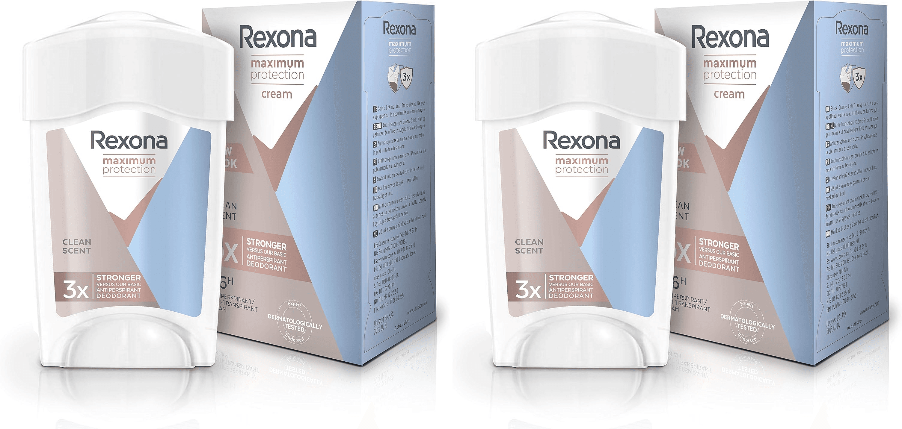 Rexona ▫️ Maximum Protection Clean Scent Creme Antitranspirante 45 ml