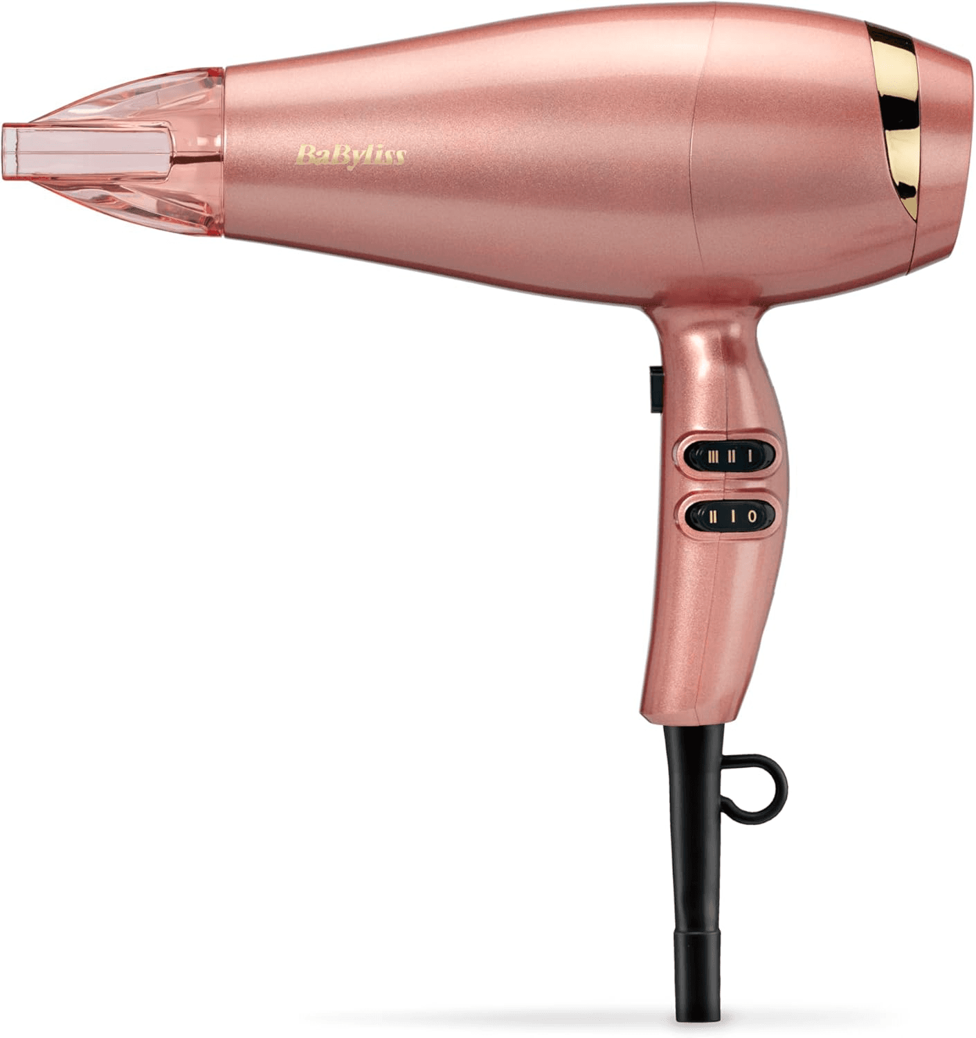 BaByliss ▫️ Secador de Cabelo Rose Gold - 2100W Ionic Professional Blow Dryer, leve, secagem do cabelo, secagem rápida com cerâmica, 3 regulações de calor e 2 velocidades, Rose Gold, 5336PE