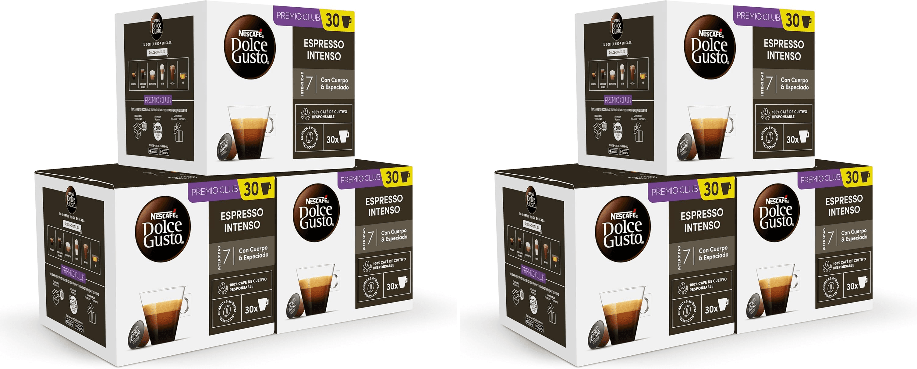 Nescafé Dolce Gusto ▫️ Espresso Intense - Cápsulas de café, 90 cápsulas (3 x 30) - Intensidade 7 - Original para máquinas de café Dolce Gusto
