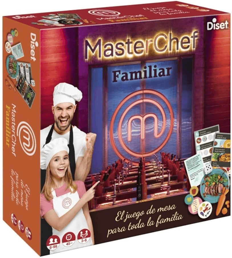 Diset ▫️ Masterchef, jogo de tabuleiro familiar para 3-6 jogadores com mais de 8 anos, jogo espanhol