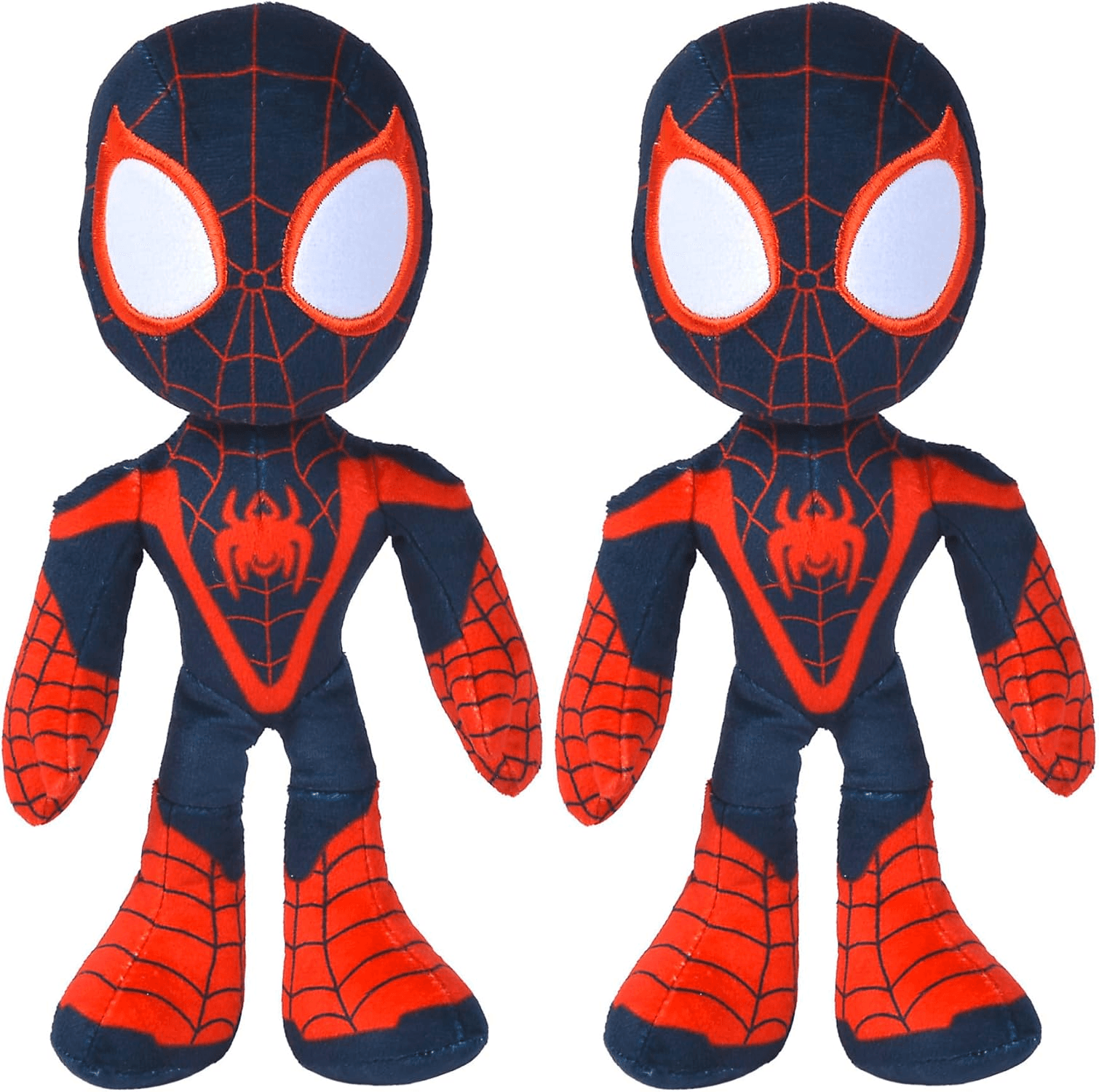 Simba ▫️ Disney Marvel Miles Morales Peluche de 25 cm, Personagem da sĂ©rie Marvel Aranha e os Seus IncrĂveis Amigos, com olhos que brilham no escuro.