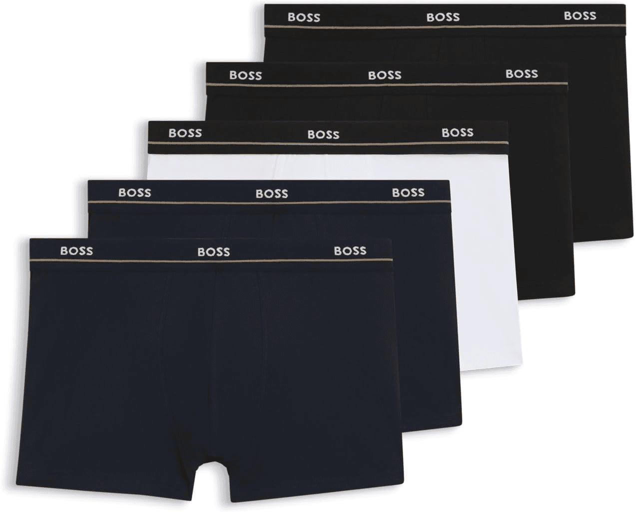 BOSS ▫️ Boxer Trunk 5p Essential para homem (Conjunto de 5)