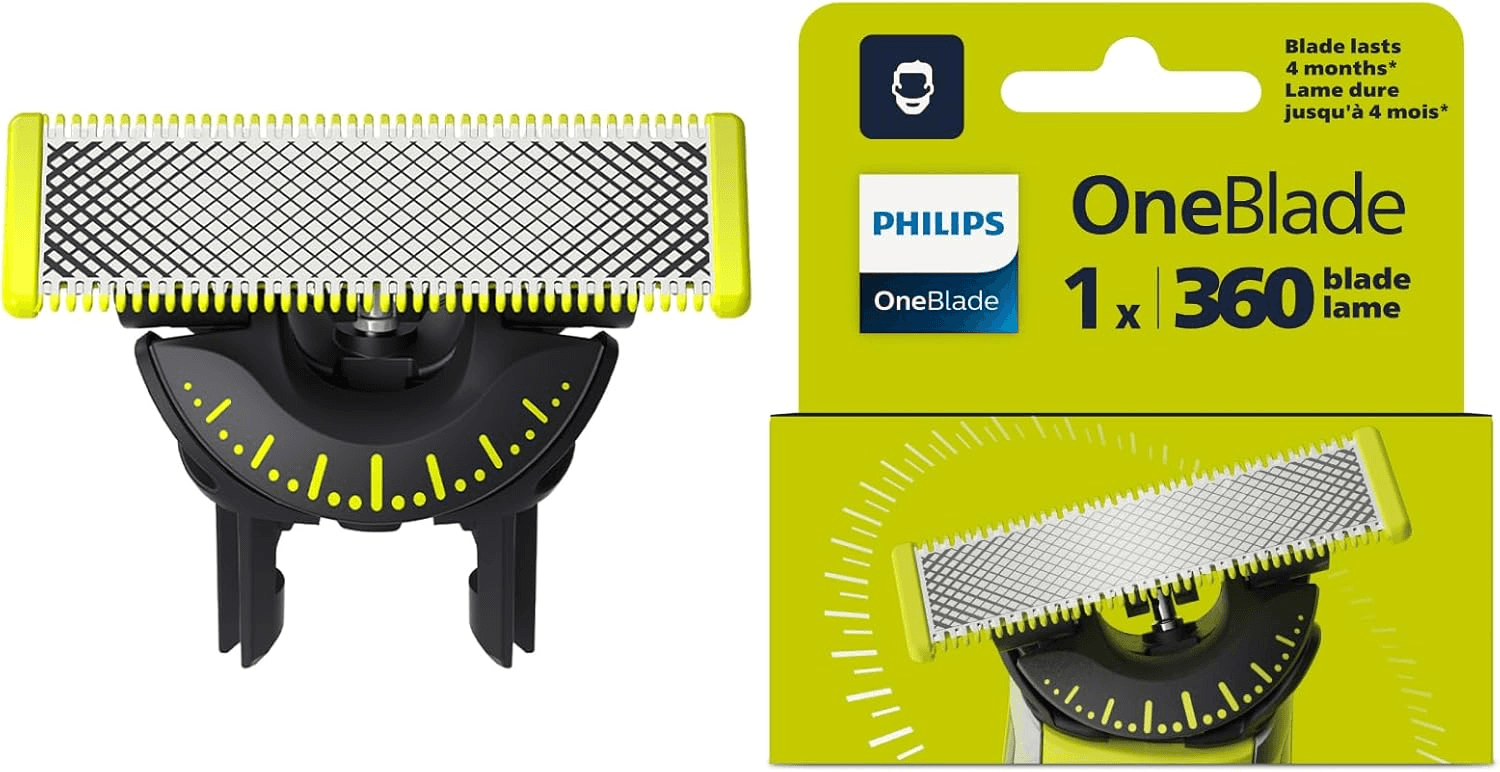 Philips ▫️ OneBlade 360, lâmina de substituição genuína compatível com todos os cabos OneBlade e Pro, 1 peça (modelo QP410/50)
