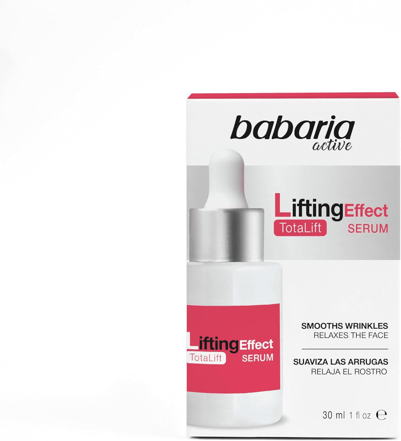Babaria ▫️ Sérum Efeito Lifting, Antirrugas, Anti-Envelhecimento, com Tripeptídeos Botox-Like e Emolientes, 100% Vegan - 30 ml