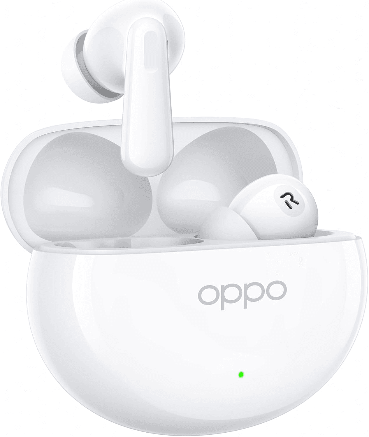 OPPO ▫️ Enco Air4 - Auscultadores sem fios com som surround, cancelamento ativo de ruído, bateria com 12 horas de duração, baixa latência para jogos e resistência IP55 - Branco
