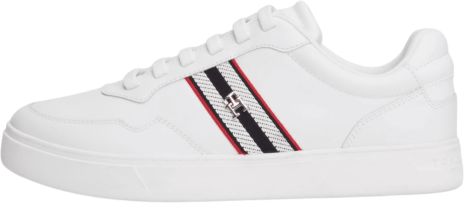Tommy Hilfiger ▫️ Sneaker with Women's Cupsole Webbing Leather Sole