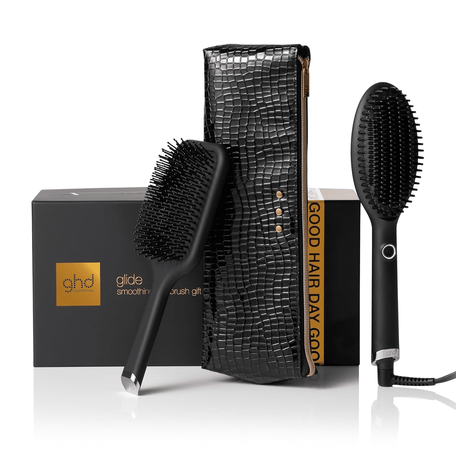 ghd Glide - Escova Térmica de Alisamento Para um Alisamento Natural Sem Esforço, Acabamento Liso, Brilhante e Sem Frizz, Cerdas Cerâmicas - Para Todos os Tipos de Cabelo (Ficha Europeia)