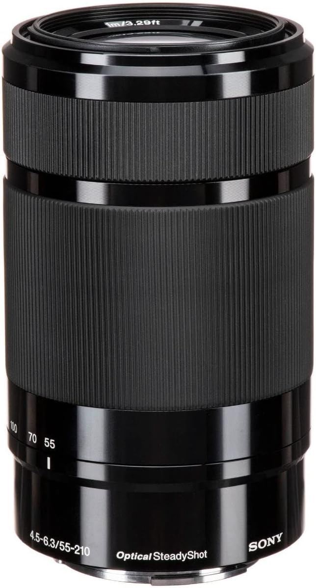 Sony ▫️ SEL55210 - Teleobjetiva APS-C de 55-210 mm F4.5-6.3, compacta e leve com OSS, montagem tipo E. Ideal para viagens, natureza e desporto (compatível com ZV-E10, A6400, A6700)