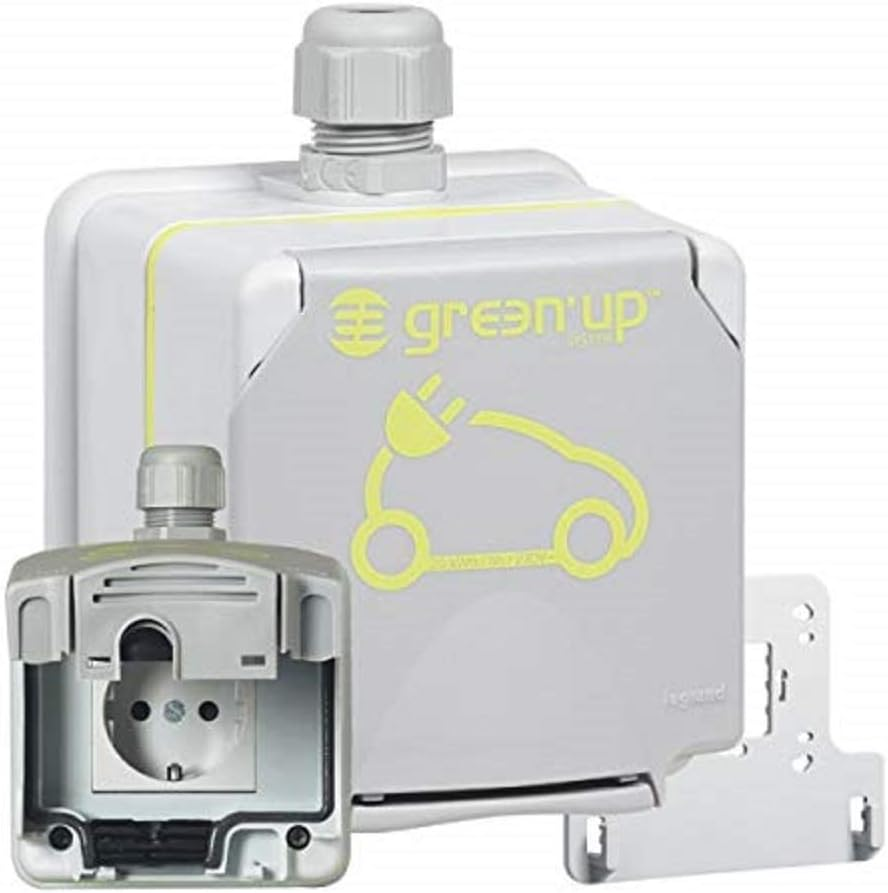 Bticino ▫️ Tomada de carregamento para veículos eléctricos Legrand 090472 2P+TT Verde UP 3,2 kVA