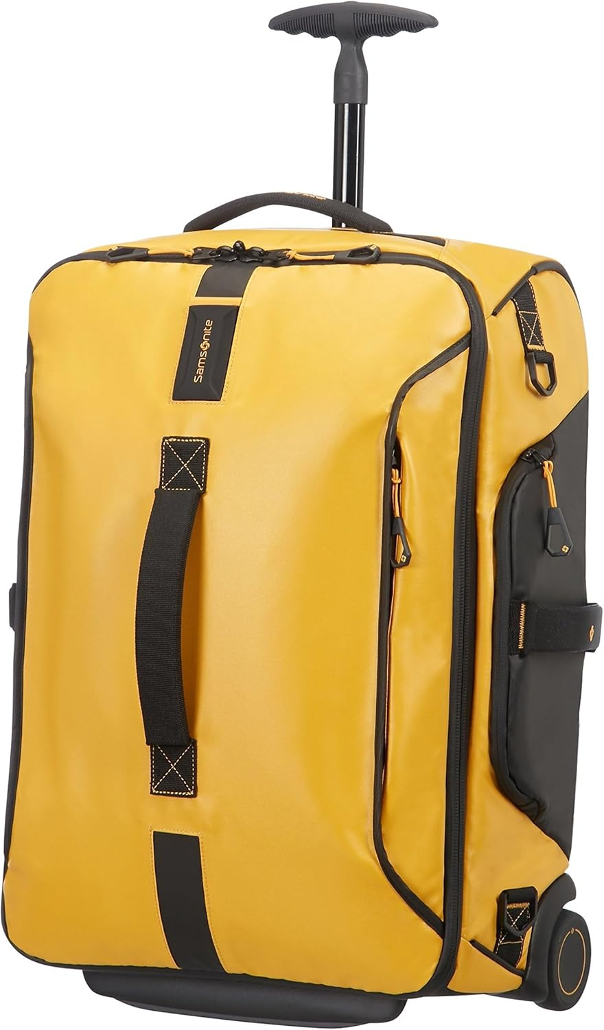 Samsonite ▫️ Paradiver Light - Mala de viagem / Mochila com 2 rodas S, 55 cm, 51 L, Amarelo (Amarelo)