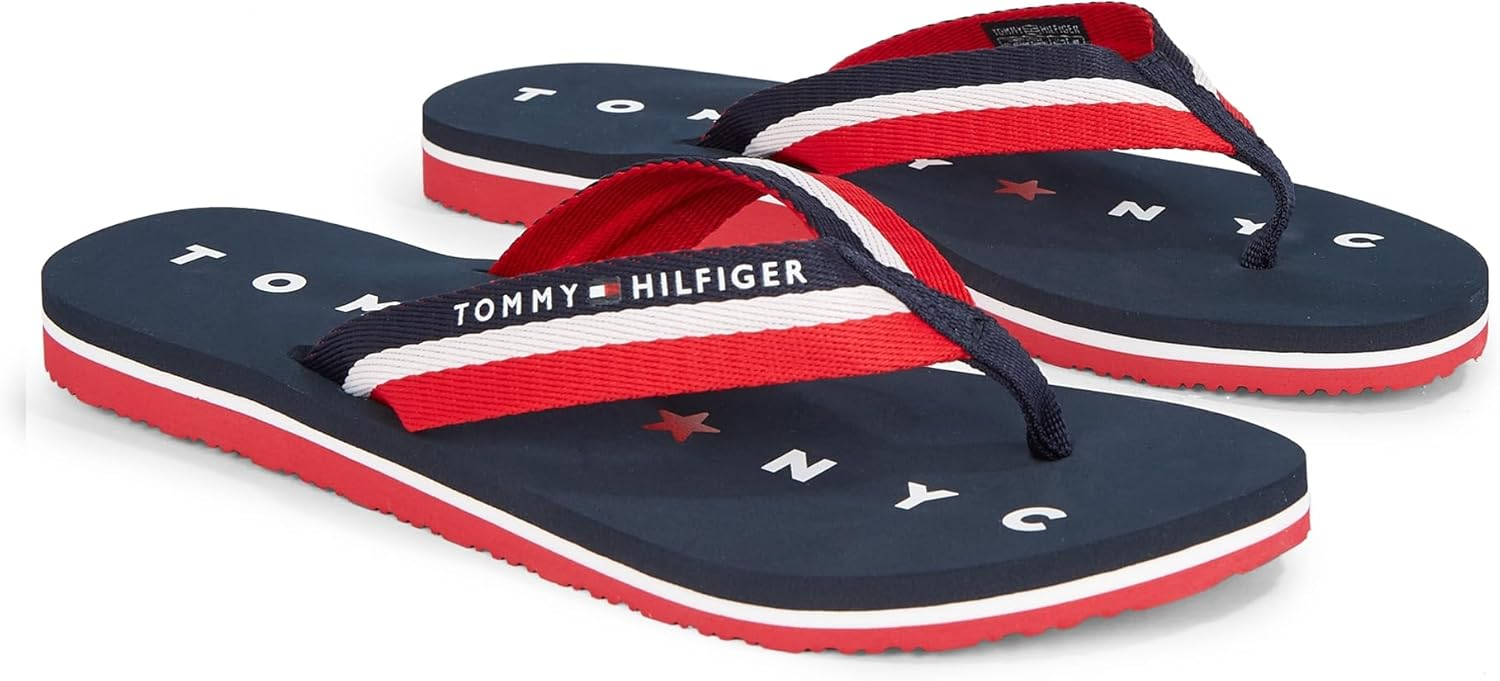 Tommy Hilfiger ▫️ Chinelos de praia para mulher Sandália de banho para mulher