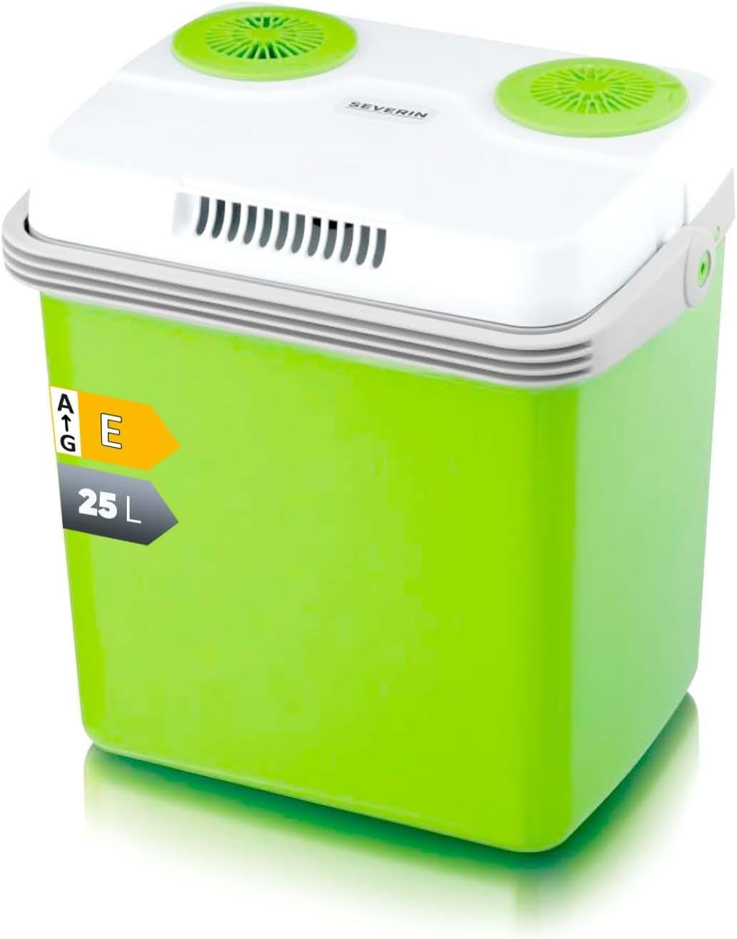 Severin ▫️ KB 2923 Frigorífico elétrico portátil com função de refrigeração e conservação de calor, 25 L, incl. ligação USB, 2 ligações de alimentação 220-240 V / 12 V CC, verde