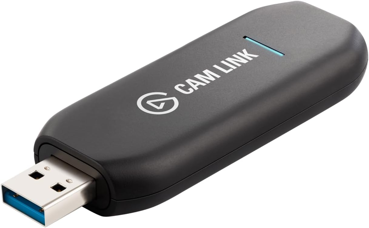 Elgato ▫️ Cam Link 4K - câmara externa de captura, transmissão e gravação, câmara fotográfica, vídeo como webcam a 1080p60 ou 4K30-4K60, ligação fácil a OBS, Zoom, Discord - PC, Mac, iPad