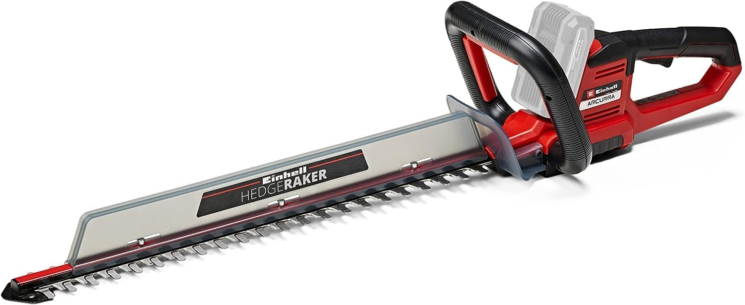 Einhell ▫️ Aparador de sebes a bateria ARCURRA 18/55 Power X-Change (18 V, 55 cm de comprimento de corte, espaçamento entre dentes de 18 mm, coletor de corte, punho frontal estreito, sem bateria)