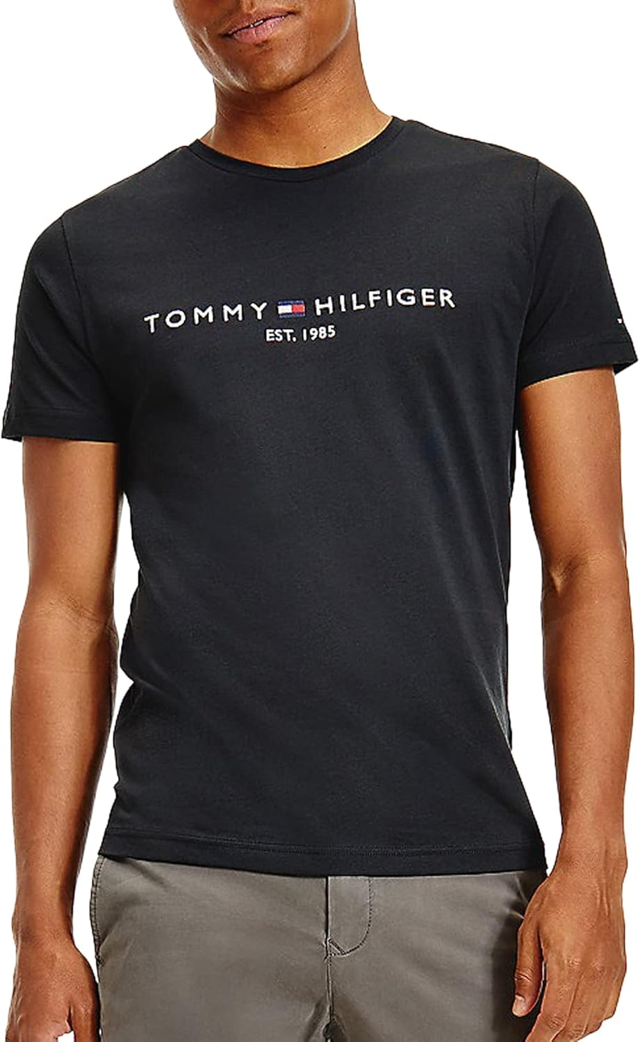 Tommy Hilfiger ▫️ T-Shirt Core Tommy Logo Crewneck de manga curta para homem