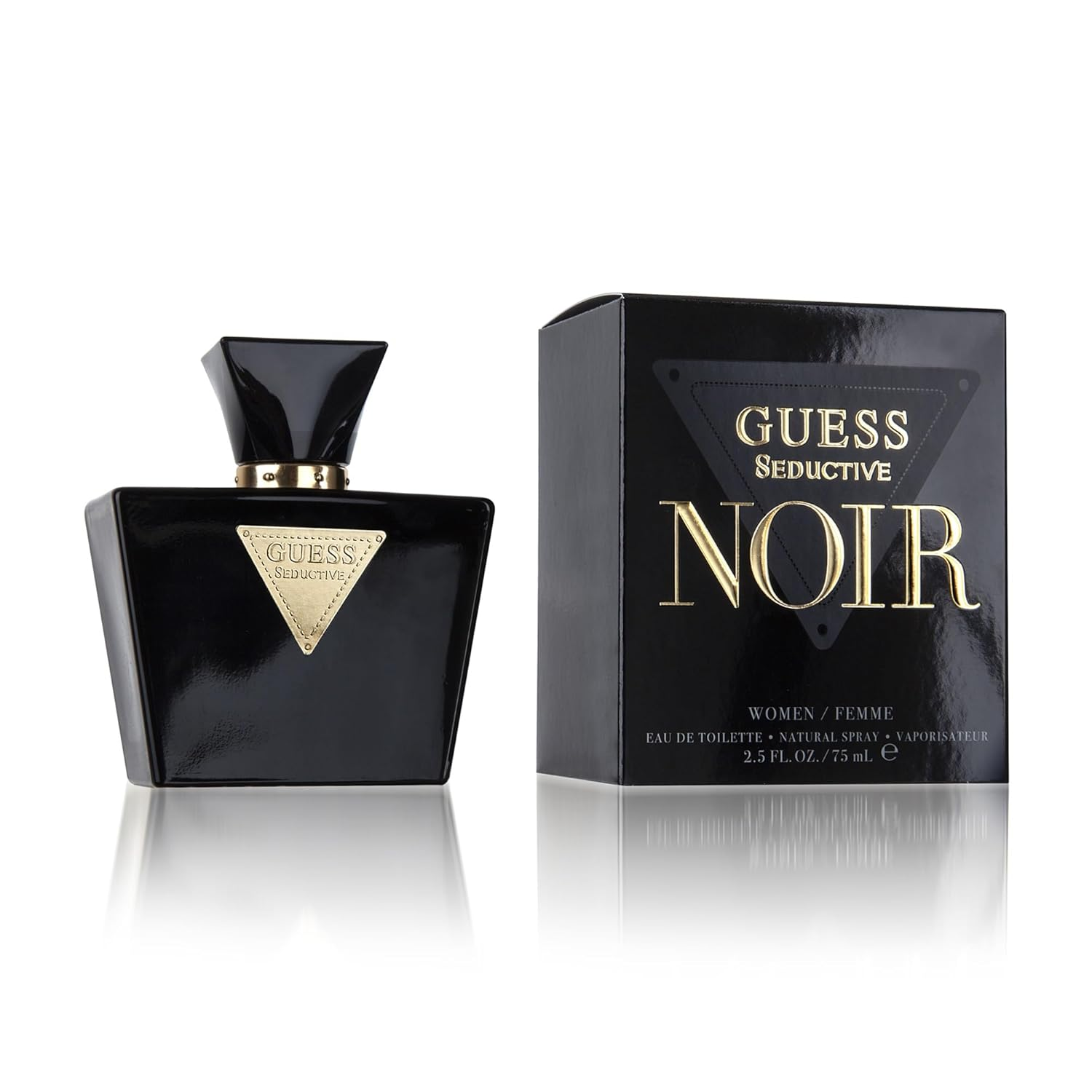 GUESS Seductive Noir, Eau de Toilette para mulher, Colónia Floral, Fragrância Sedutora, Duradoura