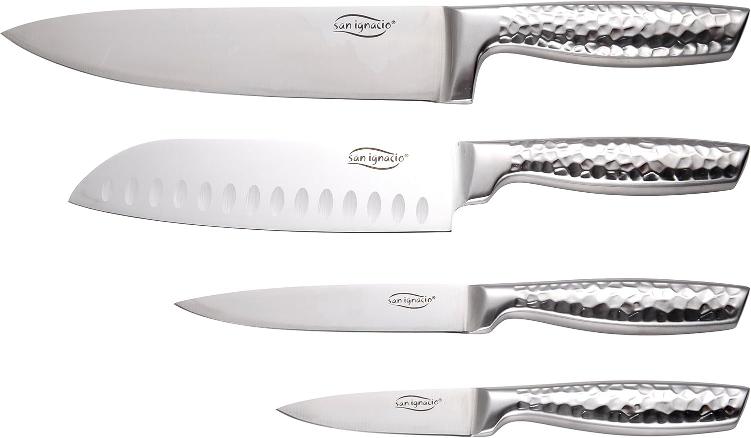 San Ignacio ▫️ Conjunto de 4 facas em aço inoxidável Origin silver (cor)