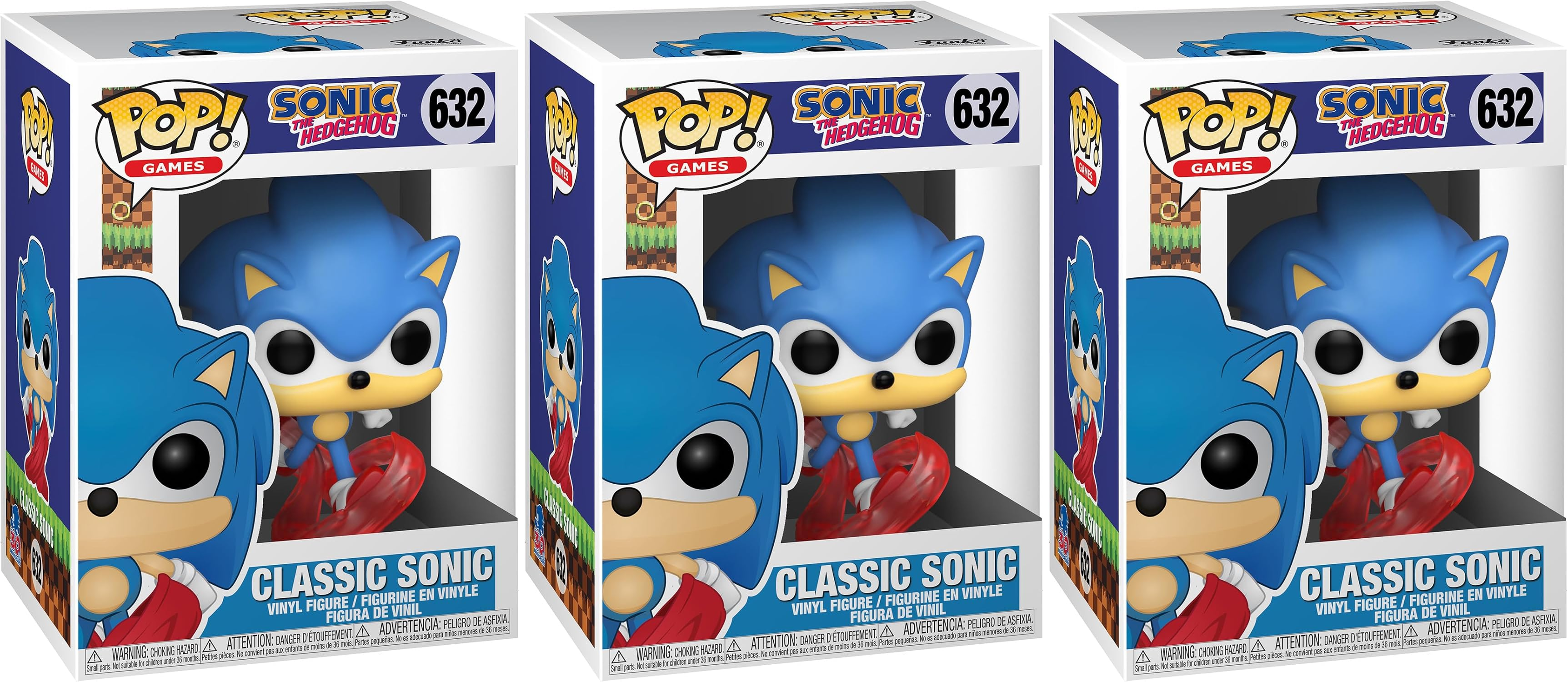 Funko ▫️ Pop! Games 30th-Running Sonic The Hedgehog - Figura de Vinil Colecionável - Ideia para presente - Mercadoria Oficial - Brinquedos para Crianças e Adultos - Fãs de Videojogos - Figura Colecionável