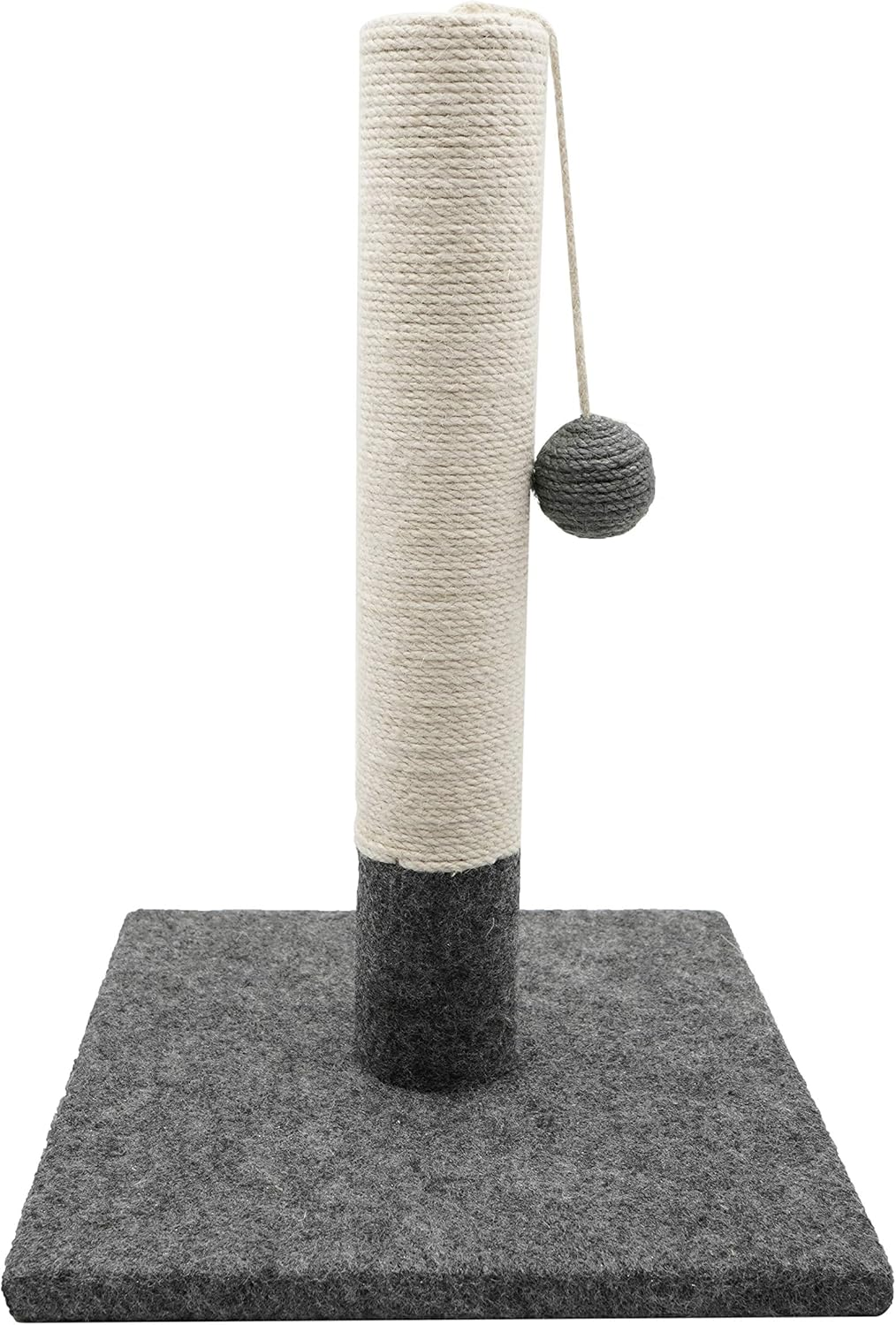 Tyrol ▫️ Single Scraper Post, cinzento e branco, 42 cm, 1 unidade