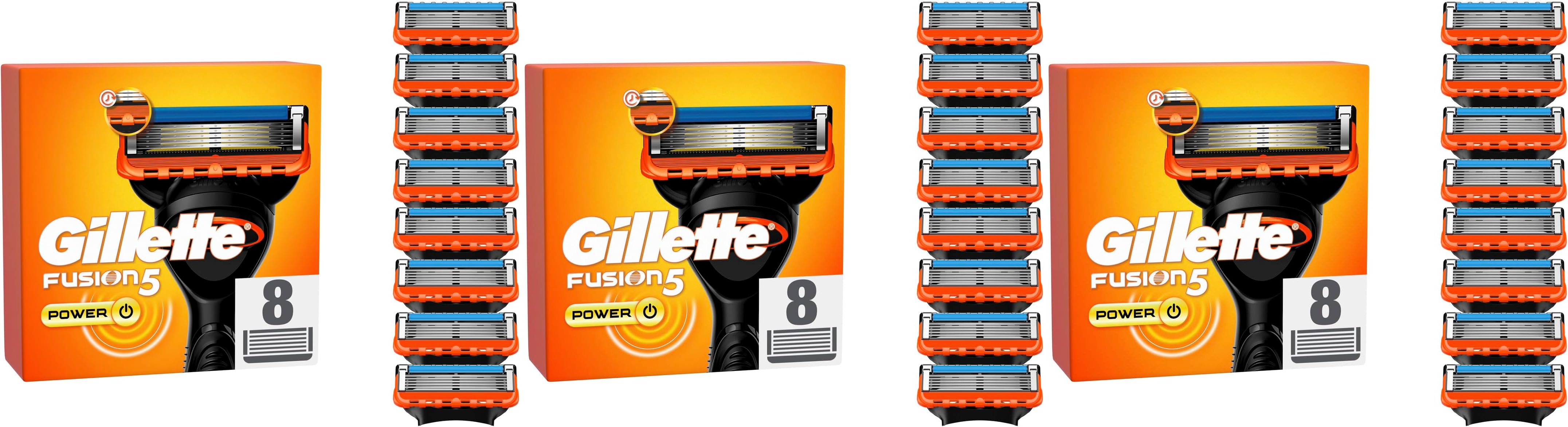 Gillette ▫️ Fusion 5 Power Men's Razor Blades, Conjunto de 8 lâminas de substituição ()