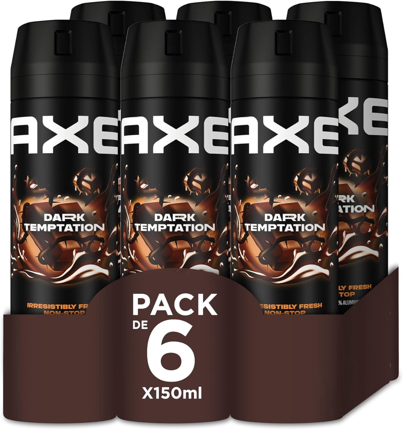 AXE ▫️ Desodorizante Dark Temptation - 150 ml - Embalagem de 6,