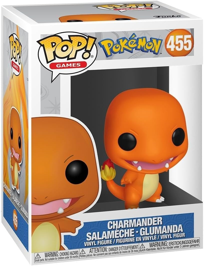 Funko ▫️ Jogos Pop!: Pokémon - Charmander - Figura de vinil colecionável - Ideia para presente - Mercadoria oficial - Brinquedos para crianças e adultos - Fãs de videojogos - Bonecas coleccionáveis