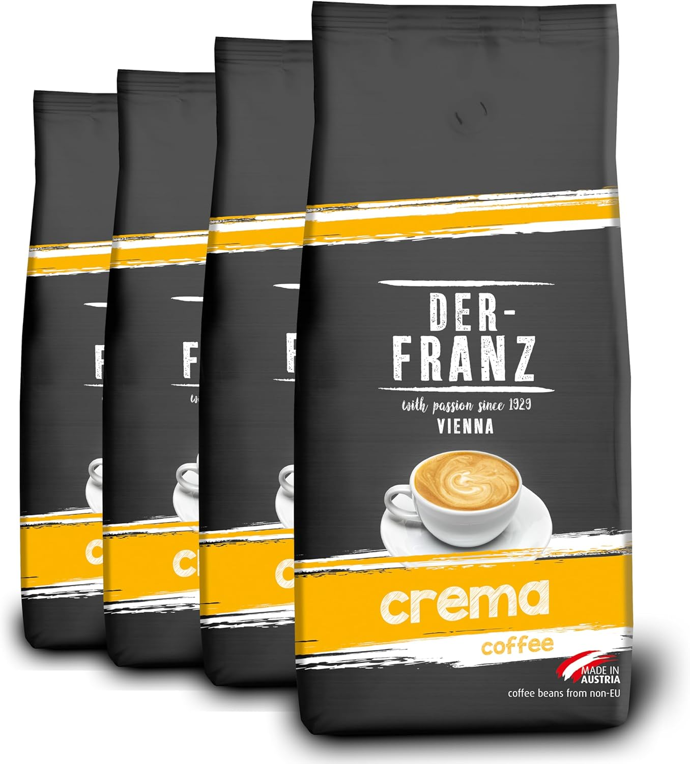 Der-Franz ▫️ Cream Coffee, grãos inteiros, 4 x 1000 g