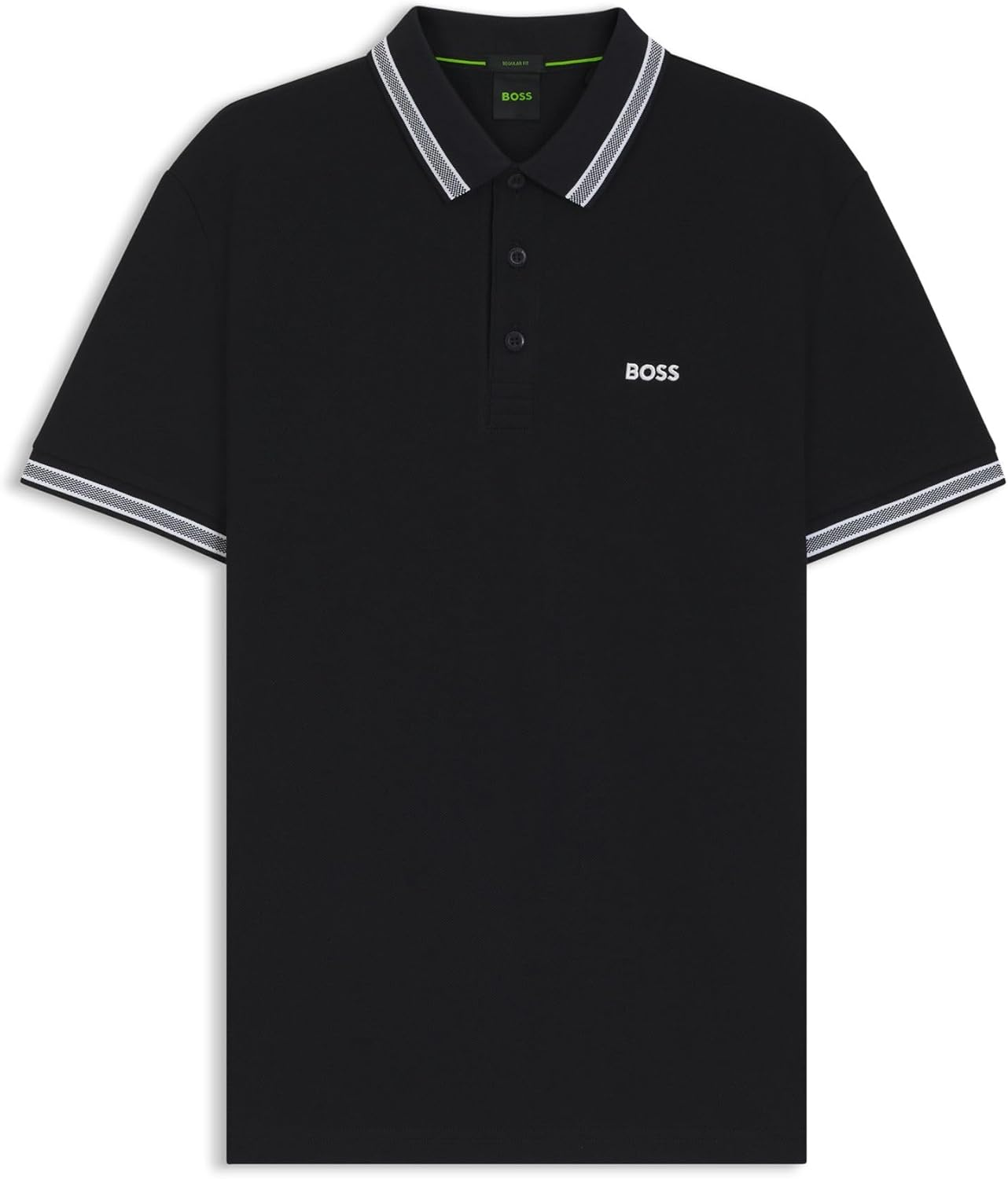 BOSS ▫️ Polo Regular Fit Pique com logótipo curvo Camisas Polo para homem