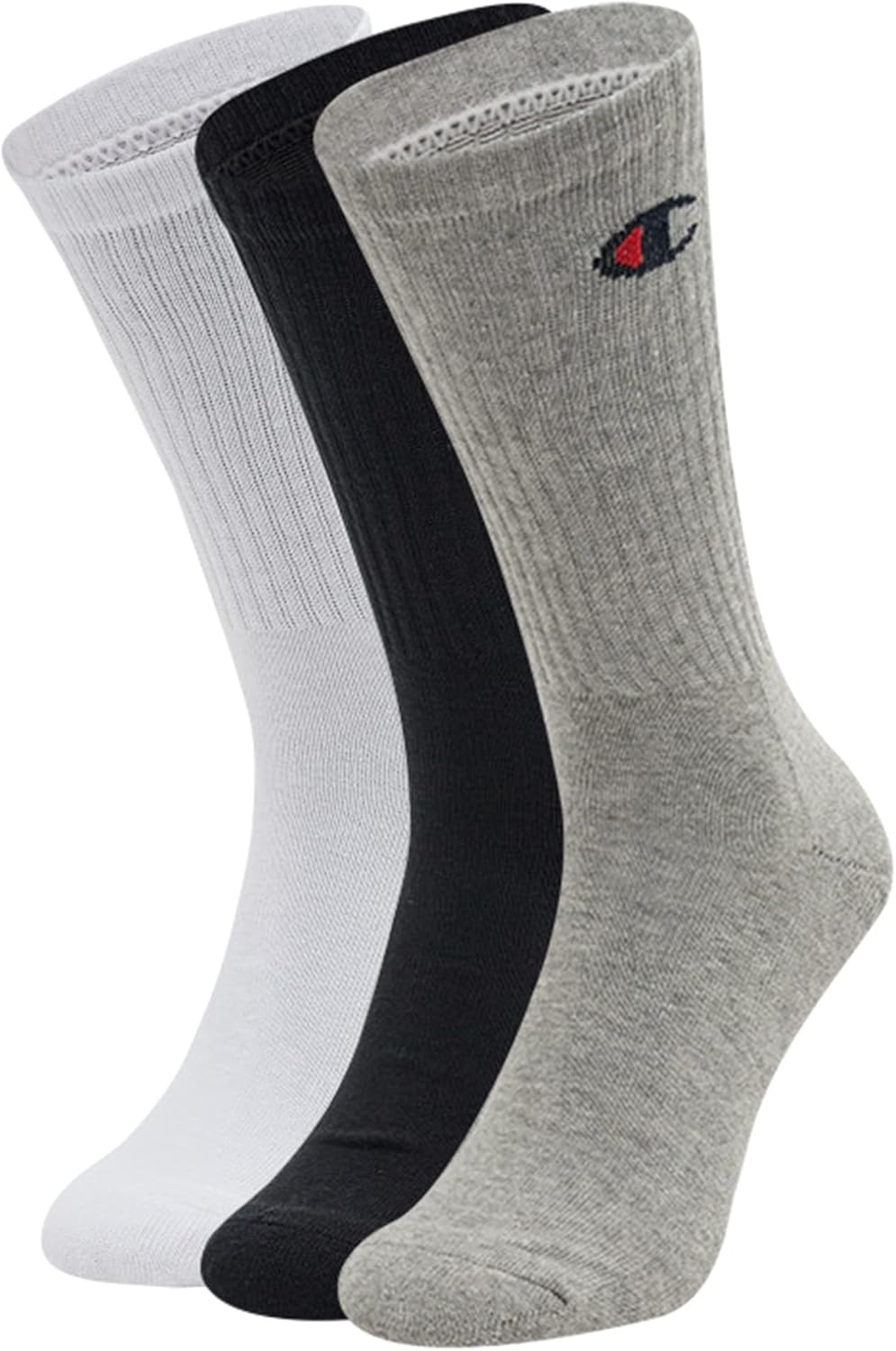 Champion ▫️ Core 3pp Crew Socks Unisex Adulto (Conjunto de 3)