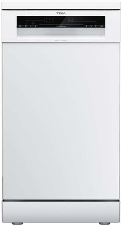 Teka ▫️ DFS 24610 WH - Máquina de lavar louça pequena sem instalação Série HomeCare de 45 cm para 9 talheres e 6 programas de lavagem, máquina de lavar louça silenciosa com programa extra-silencioso Whisper Quiet, cor branca