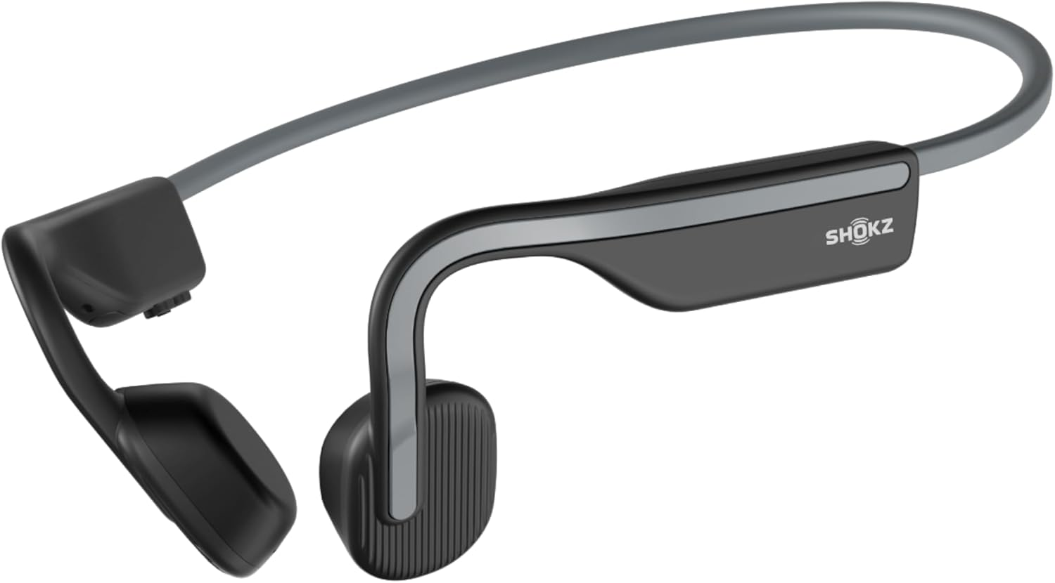 SHOKZ ▫️ OpenMove Bone Conduction Headphones,Auscultadores desportivos sem fios de ouvido aberto com Bluetooth e microfone, à prova de água IP55 para corrida e exercício, bateria de 6h, com autocolantes, cinzento