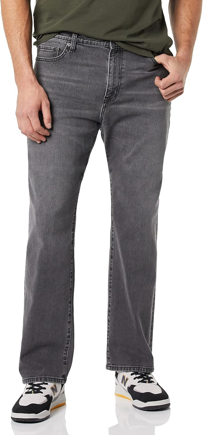 Amazon Essentials ▫️ Calças de ganga de corte a direito para homem - Cores descontinuadas