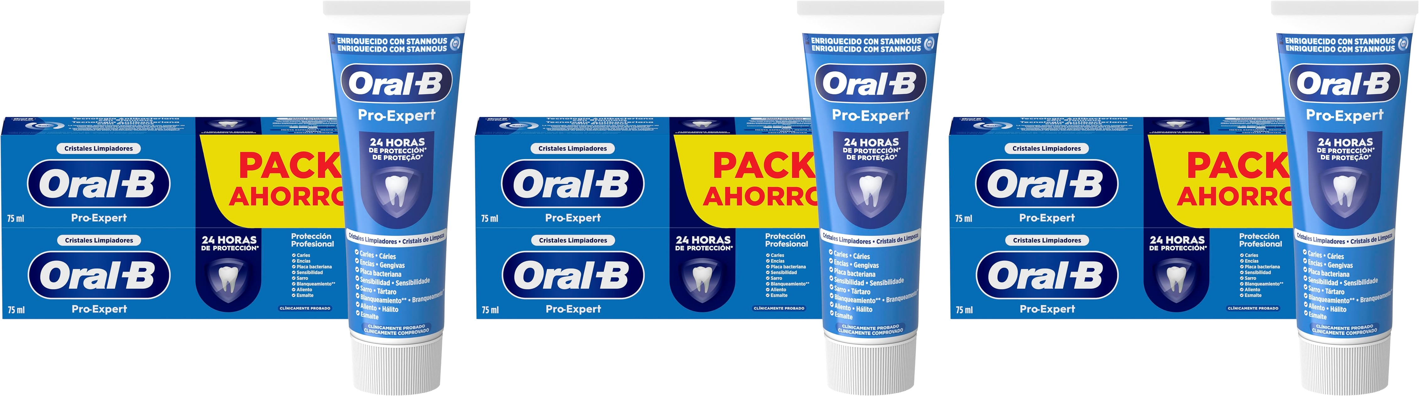 Oral-B ▫️ Pasta de dentes Pro-Expert Professional Protection, embalagem económica 2x75 ml, pasta de dentes que protege contra a placa bacteriana