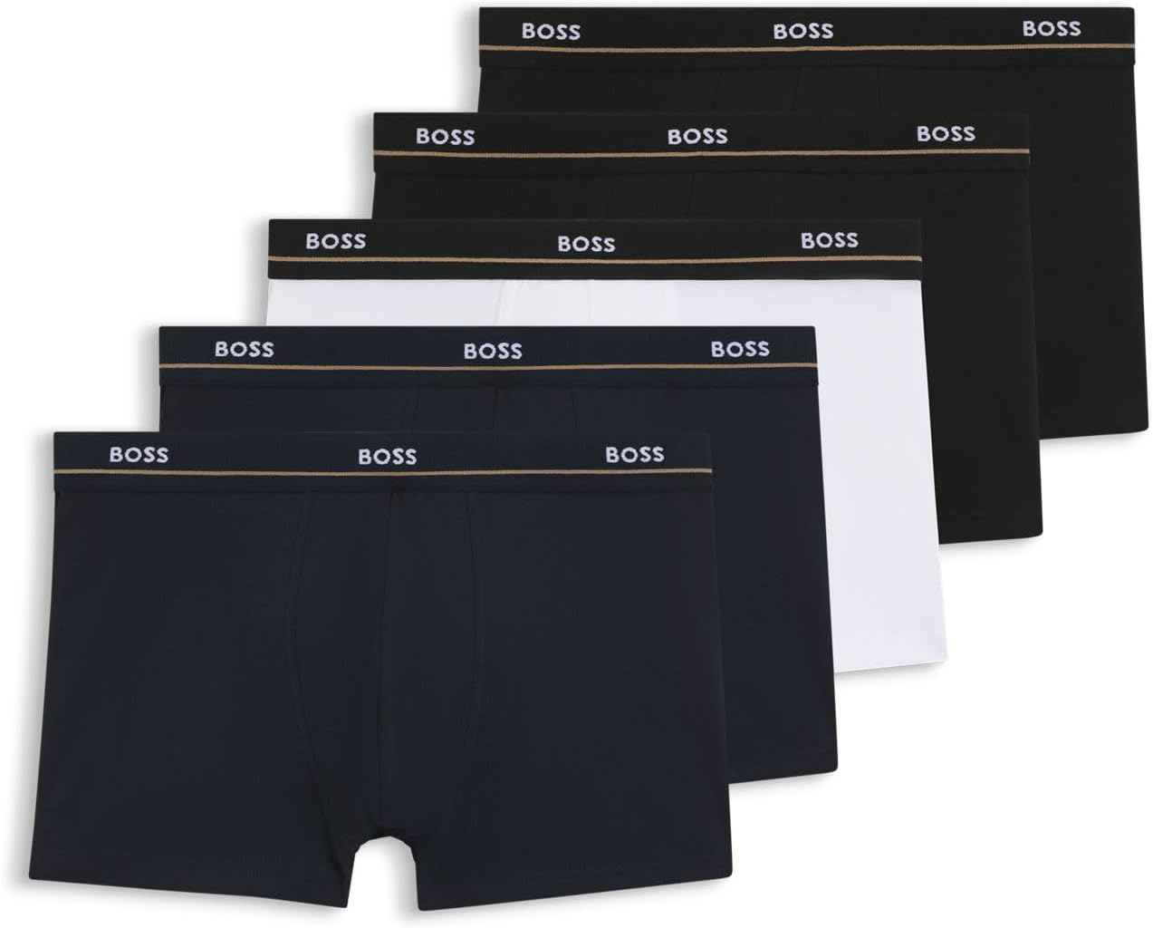 BOSS ▫️ Boxer Trunk 5p Essential para homem (Conjunto de 5)