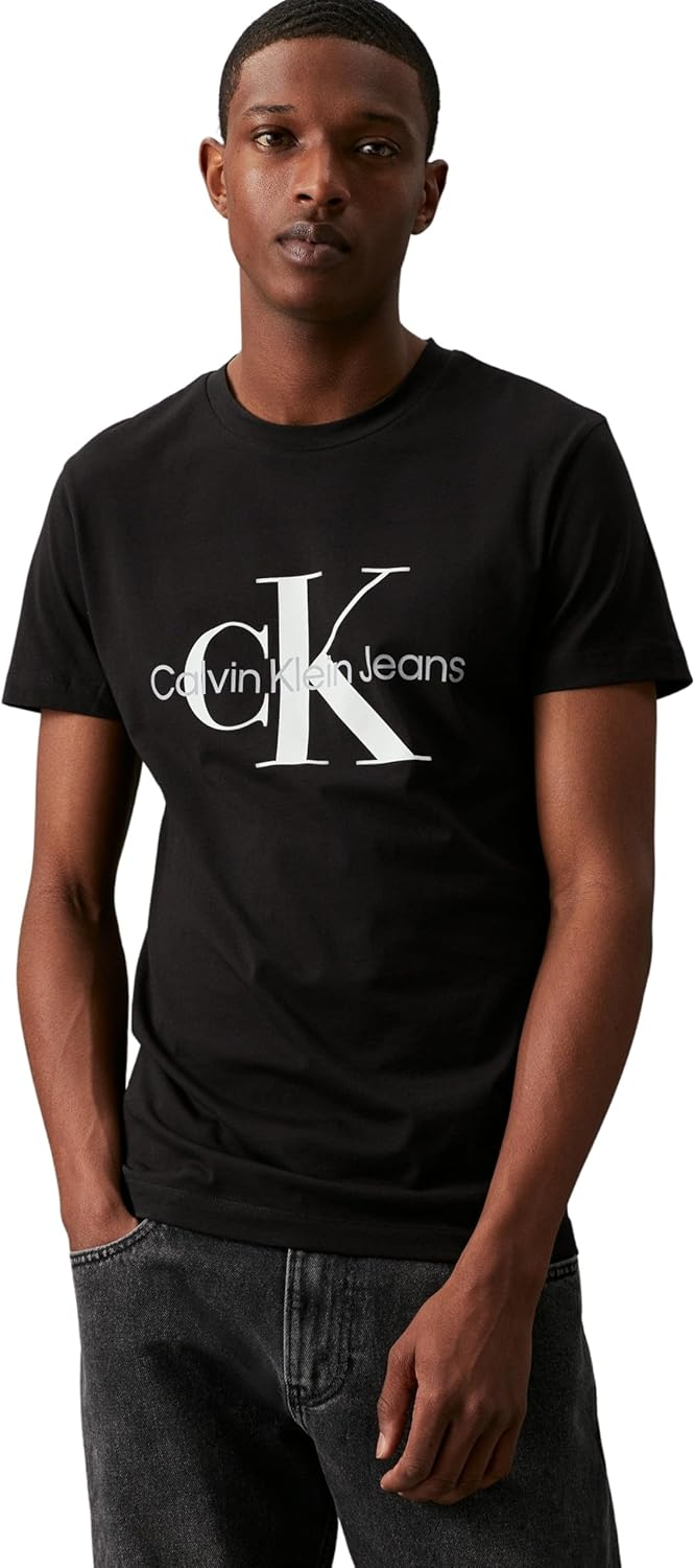 Calvin Klein Jeans ▫️ Camisola de manga curta Calvin Klein para homem Core Monologo Slim Fit