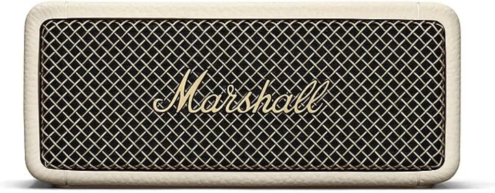 Marshall ▫️ Altifalantes Bluetooth portáteis Emberton II, sem fios, emparelháveis, IP67 contra poeiras e à prova de água, 30+ horas de reprodução, creme