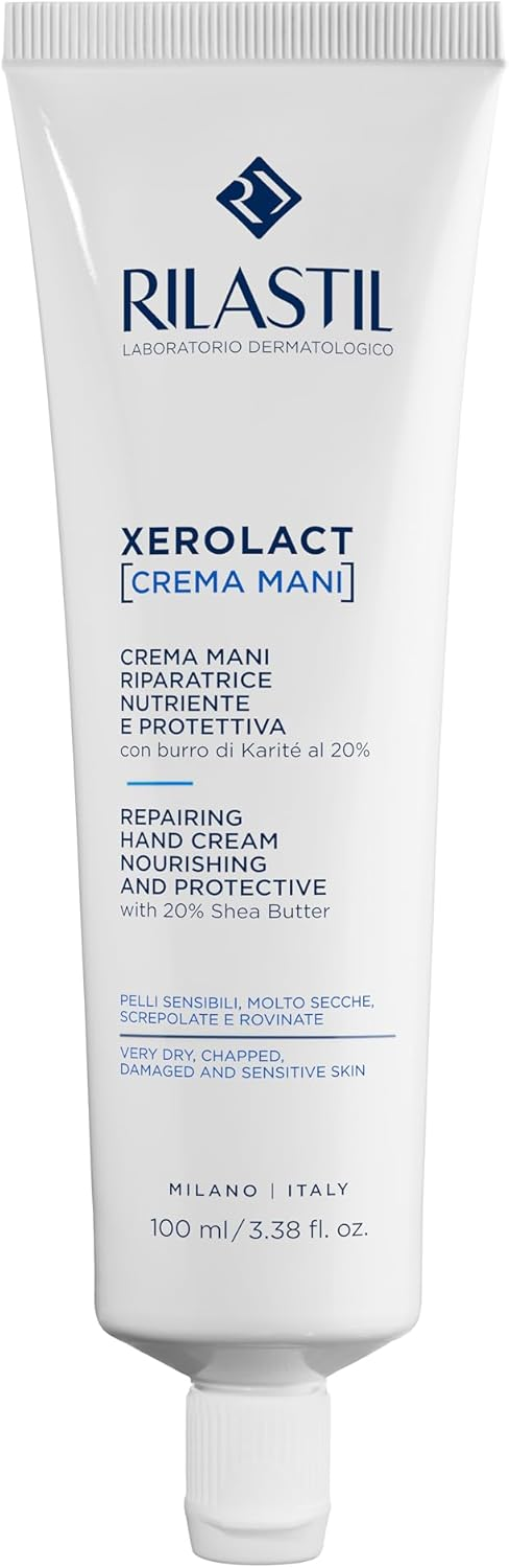 Rilastil ▫️ Xerolact - Creme Reparador para Mãos Secas, Gretadas e Danificadas, Normal, 100ml