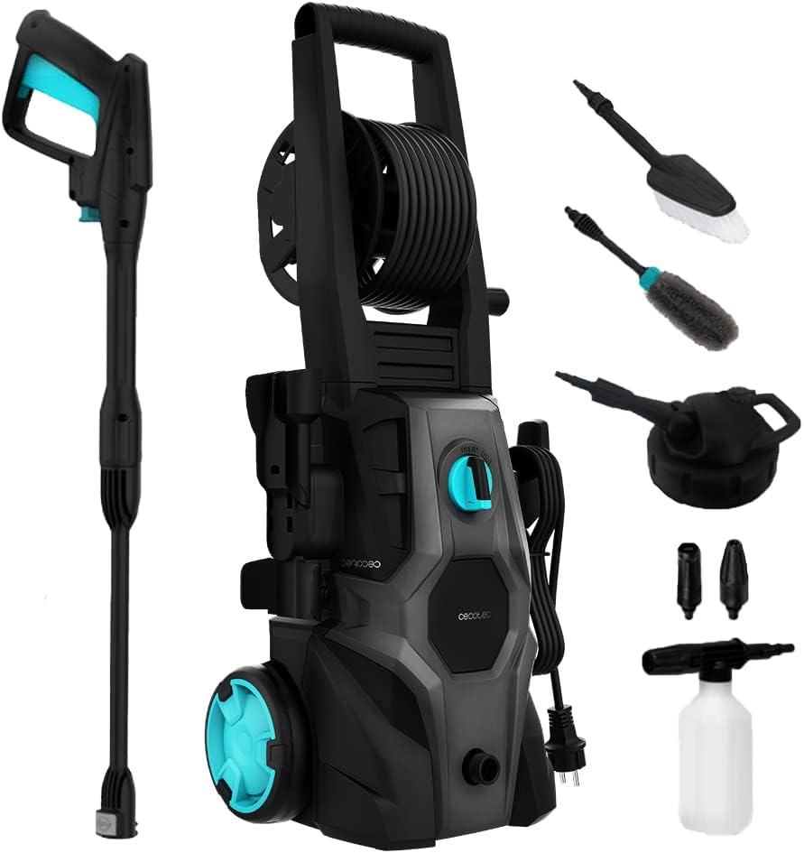Cecotec ▫️ High Pressure Cleaner HydroBoost 2000 Car&Garden Pro, 2000 W, Casa, Jardim ou Carro, Caudal 450 l/h, 150 Bars de pressão, Bomba de alumínio, raio de ação 14m