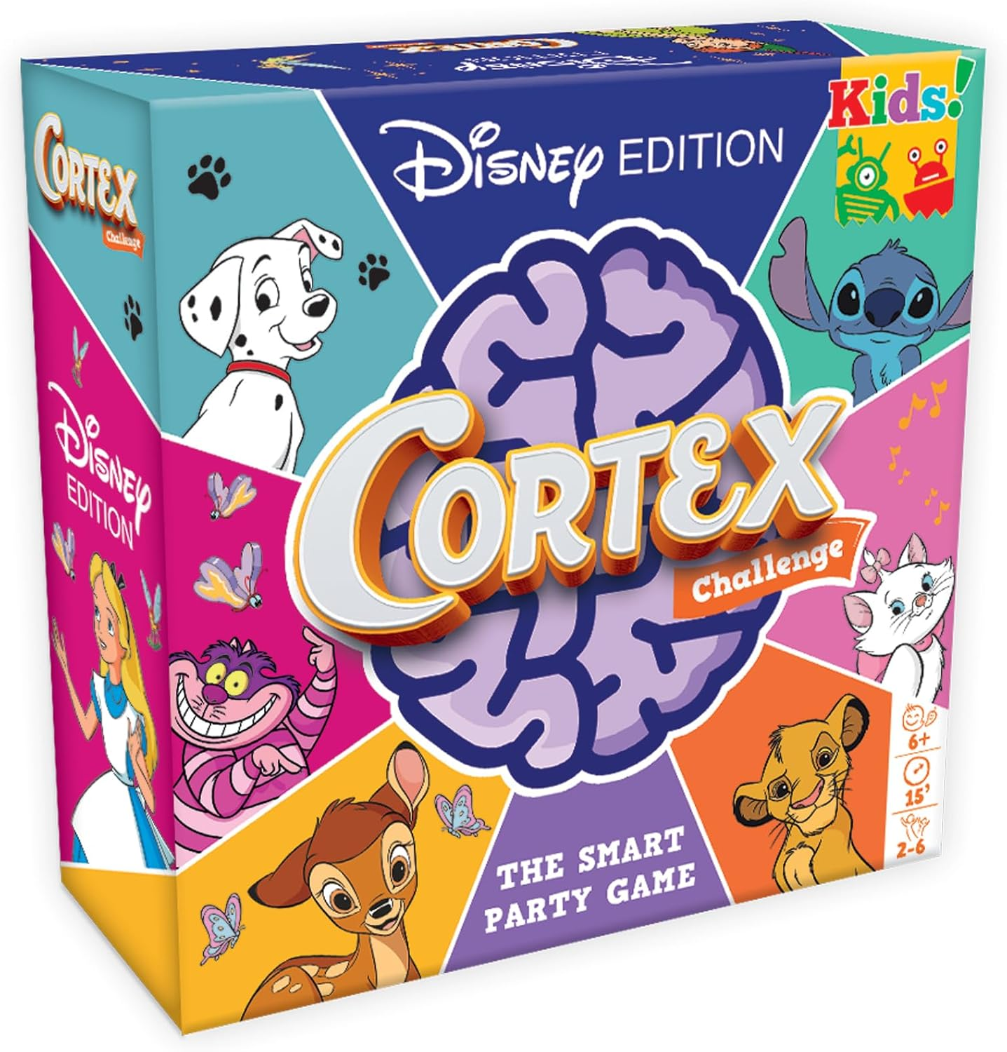 Asmodee ▫️ Zygomatic | Cortex Kids Disney Edition | Desafia o teu cérebro com este divertido jogo de cartas! | Idade 6+ | 2 a 6 jogadores | 15 minutos por jogo | Multilingue (inclui inglês)