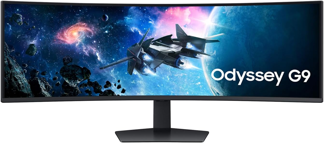 Samsung ▫️ Monitor para jogos Odyssey G9 Dual QHD de 49", 5120x1440, 32:9, 2500:1, 1000R, 240 Hz, 1 ms, 360 CD/m², HDMI, FreeSync Premium Pro, Display HDR 1000, LS49CG954EUXEN
