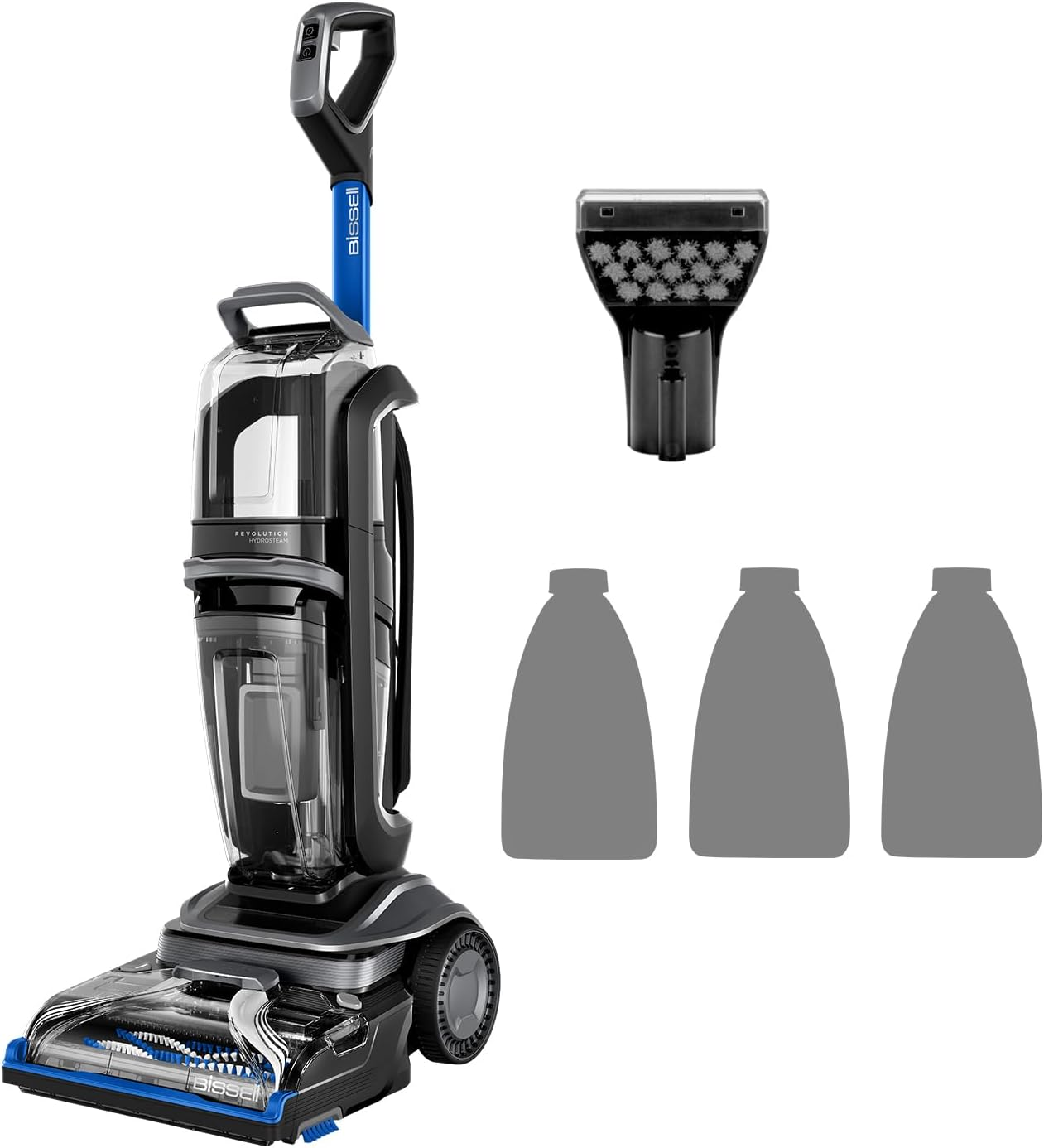 Bissell ▫️ Aspirador de água para estofos Revolution HydroSteam, aspirador de estofos com ecrã LED, máquina de limpeza de estofos com tecnologia HydroSteam, aspirador a vapor, potente motor de 1300 W, 3670N