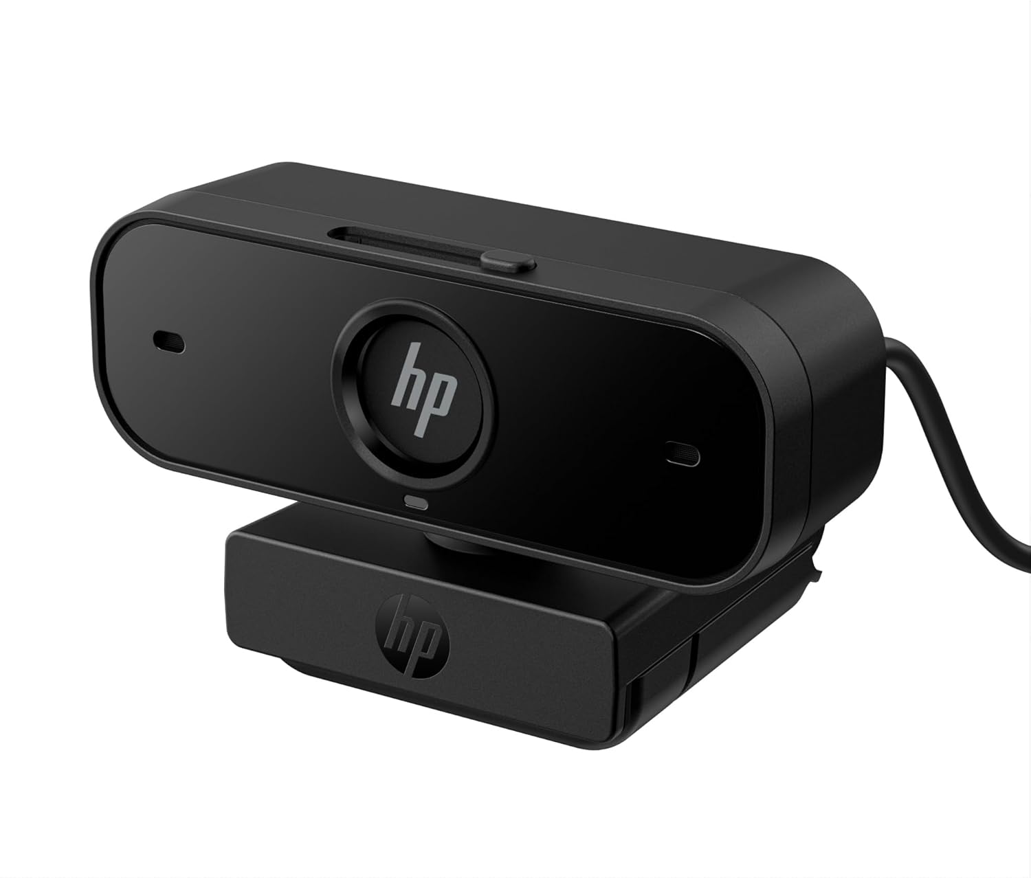 HP ▫️ Webcam 430 FHD 1080p, Focagem automática, Rotação de 360°, Campo de visão até 85°, Microfone duplo, Redução do ruído, Suporte de zoom, Cobertura de privacidade, Preto