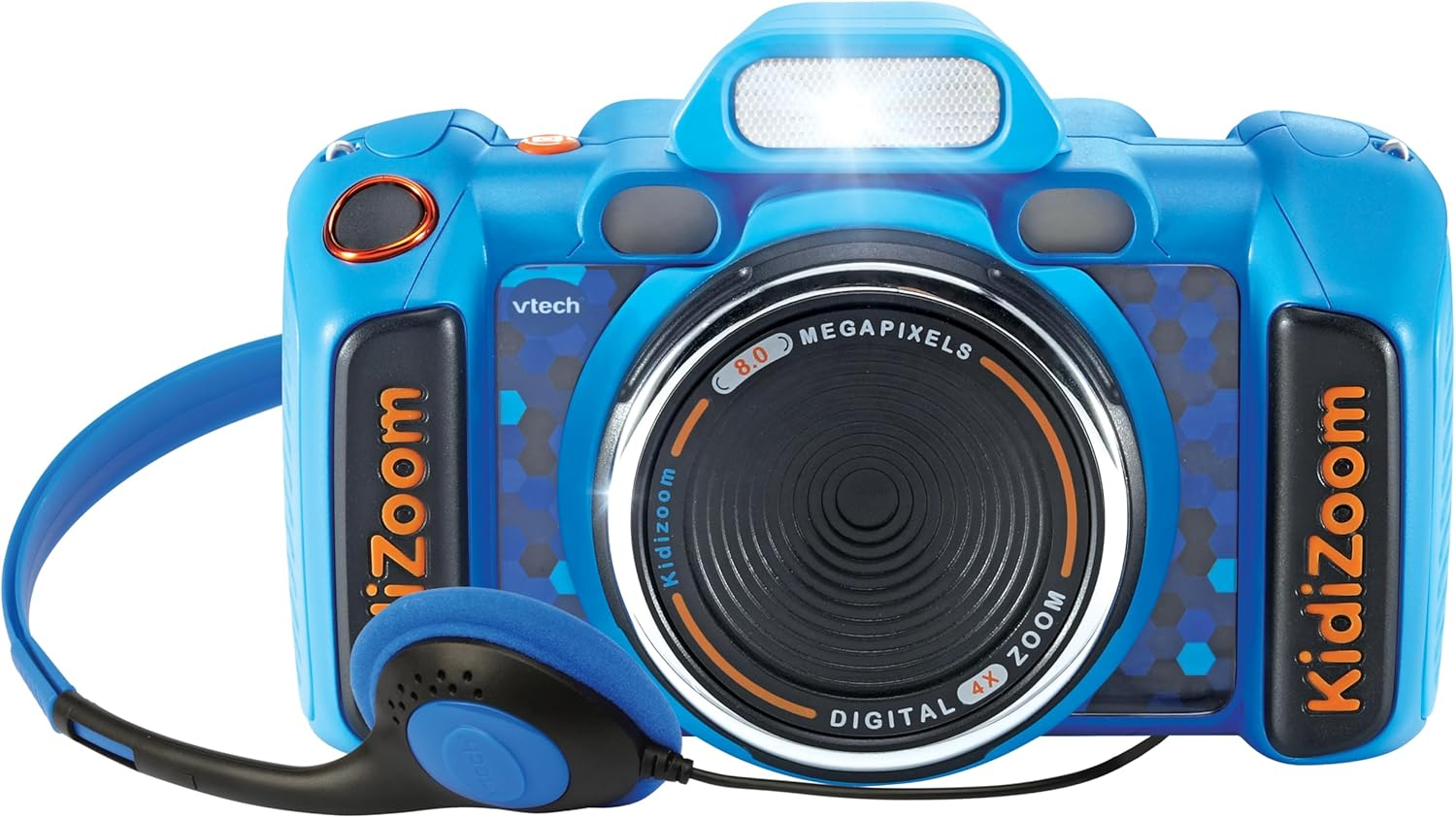 VTech ▫️ Kidizoom Duo FX Blue, câmara fotográfica para crianças, selfie, vídeo, ecrã a cores, estúdio de banda desenhada, filtros e efeitos divertidos, presente para idades entre os 4 e os 12 anos, conteúdo em inglês