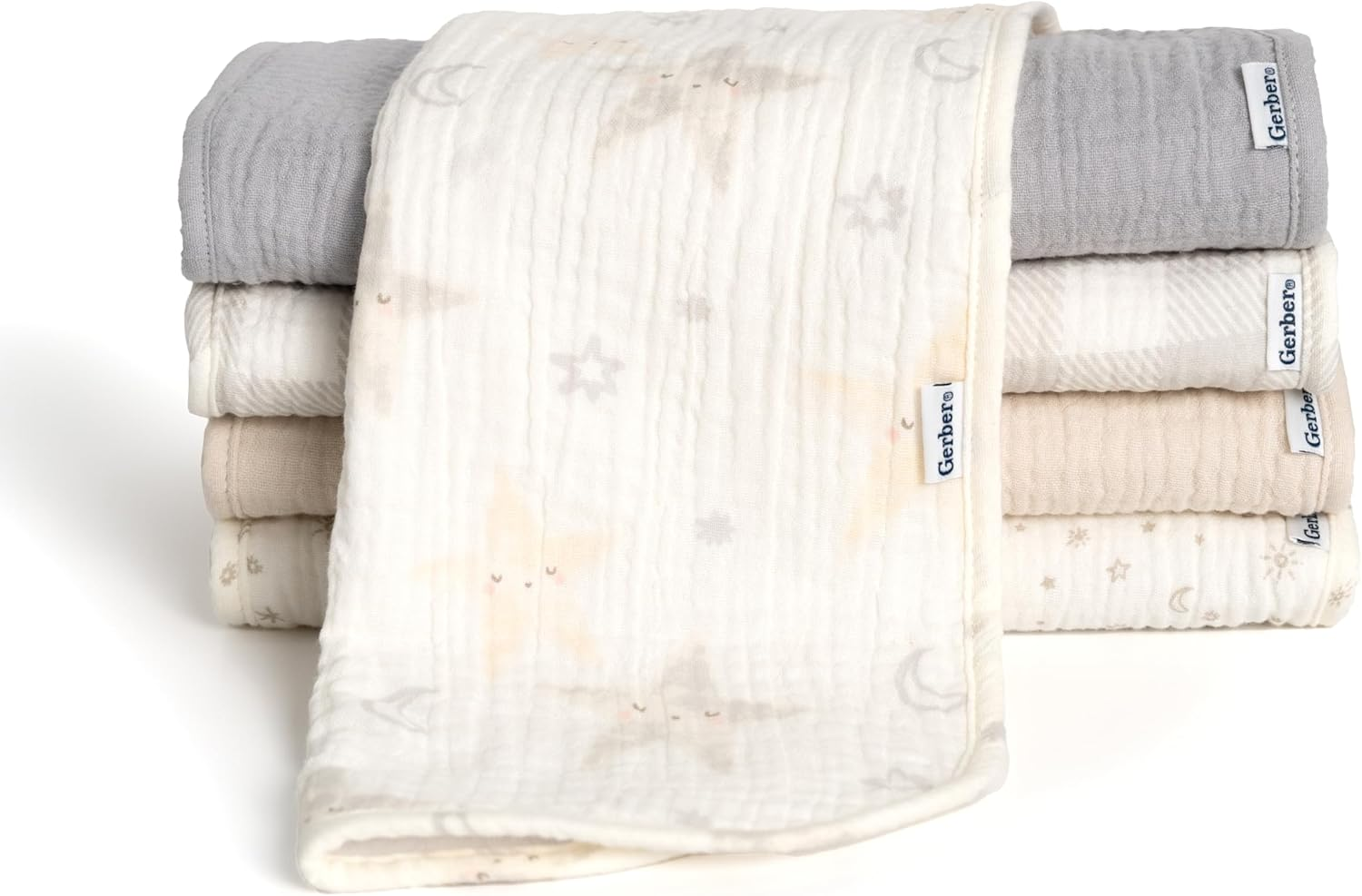 Gerber ▫️ Panos de arroto para bebé menina (5 unid.), tamanho único