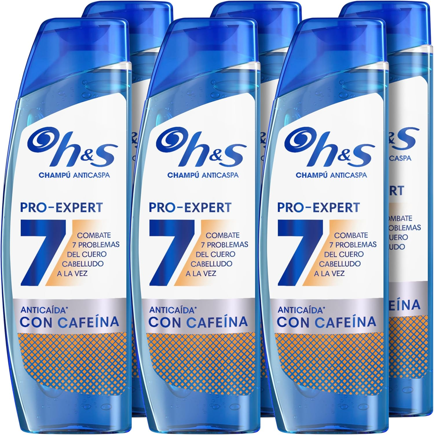 h&s ▫️ Champô Anti-caspa Pro-Expert 7 Hair Loss Defence with Caffeine 300ml. Combate 7 problemas do couro cabeludo para uma proteção completa 6-Pack