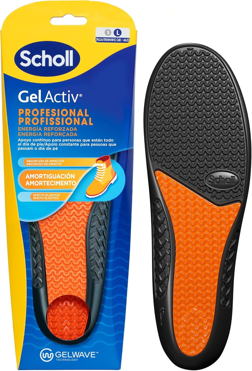 Dr. Scholl's ▫️ Scholl GelActiv Professional Gel Insoles for Men - Boots and Work Shoes, Superior Comfort and Shock Absorption with GelWave Technology, All Day Cushioning, Size 40-46.5