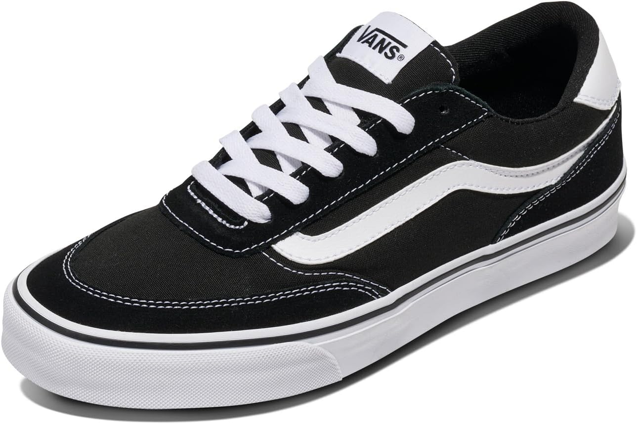 Vans ▫️ Ténis de camurça Ryland para homem, branco/preto