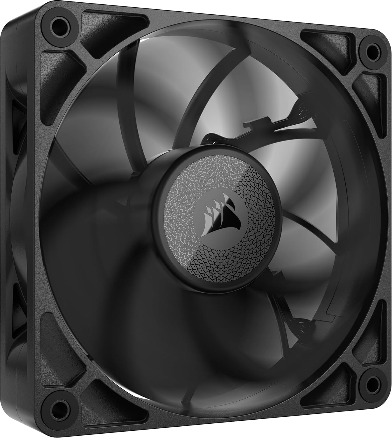 Corsair ▫️ iCUE Link RX120 MAX Ventilador espesso PWM de 120 mm - Alta pressão estática - Polímero de cristal líquido - Rolamento de cúpula magnética - Ventilador único - Preto