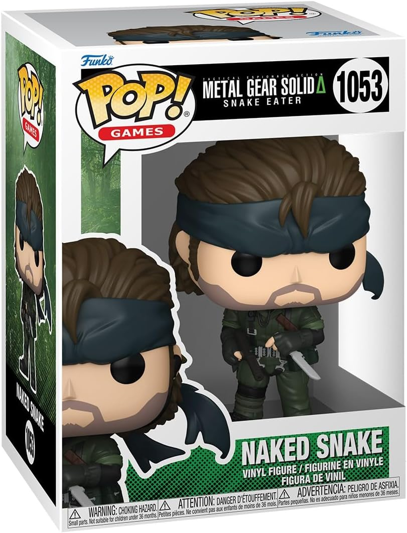 Funko ▫️ Pop! Games: Metal Gear - Naked Snake - Figura de Vinil Colecionável - Ideia para Prenda - Mercadoria Oficial - Brinquedos para Crianças e Adultos - Figura de Modelo Colecionável e de Exposição
