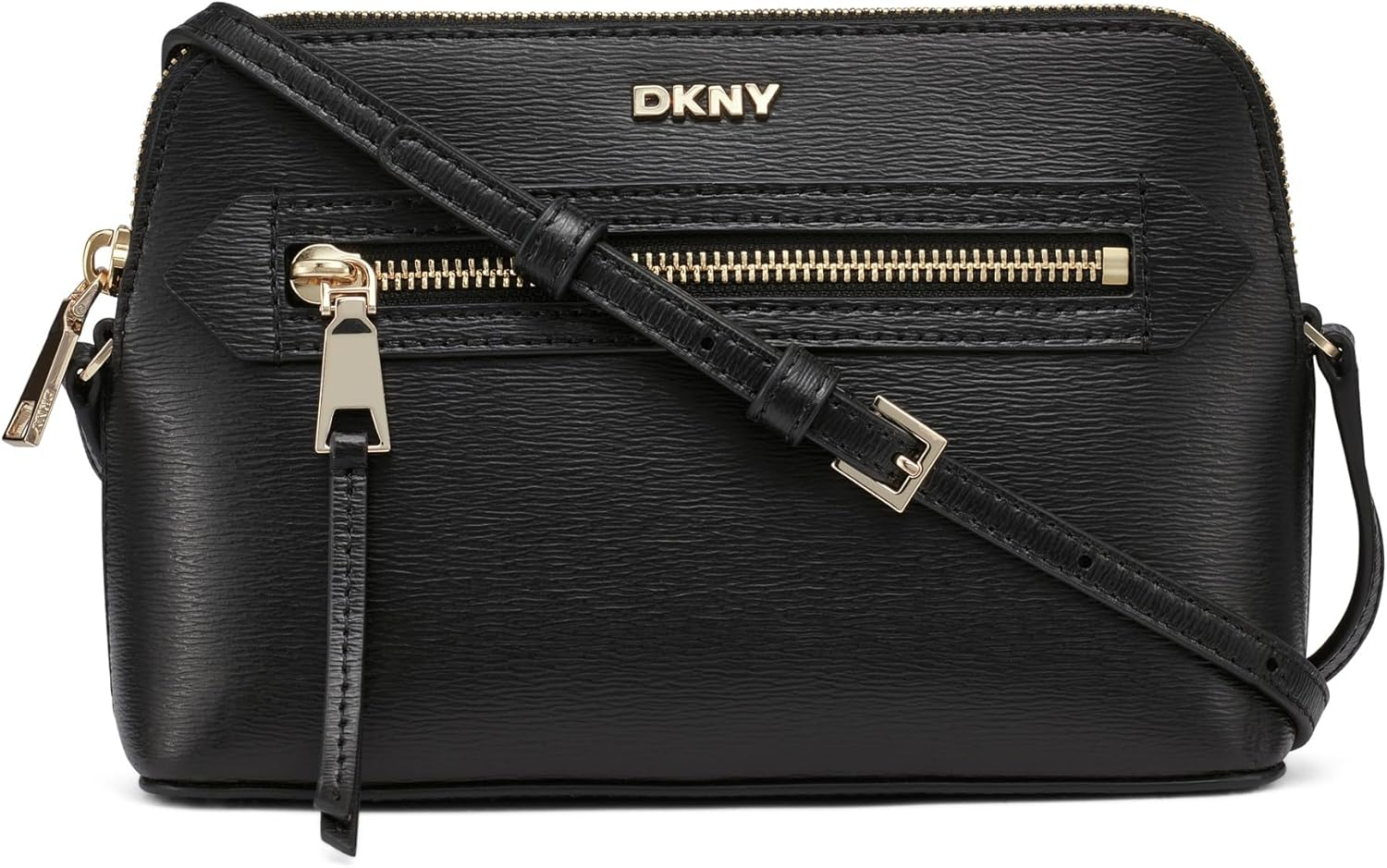 DKNY ▫️ Bryant AVE TZ Demi Crossbody - Mala de mão para mulher, preto e dourado, Blk/Gold